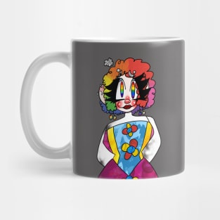 rainbow clown girl Mug